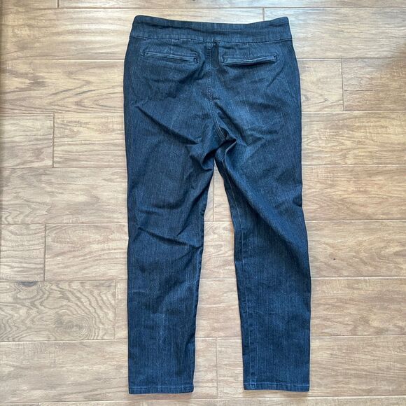 D&Co Denim & Company Jeans Size 18W "How Smooth" Straight Leg Black Pull On - Picture 2 of 8